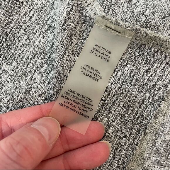 Soft Surroundings Gray Open Front Cardigan Sweater Size M - Picture 5 of 9